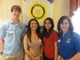 Officers of Miami Shores Interact Club- Vice President, Josiah McLaughlin, Founder/Teacher - Jeanette Borg, Secretary, Mary Louis Asprer and President, Kristen Solorzano 